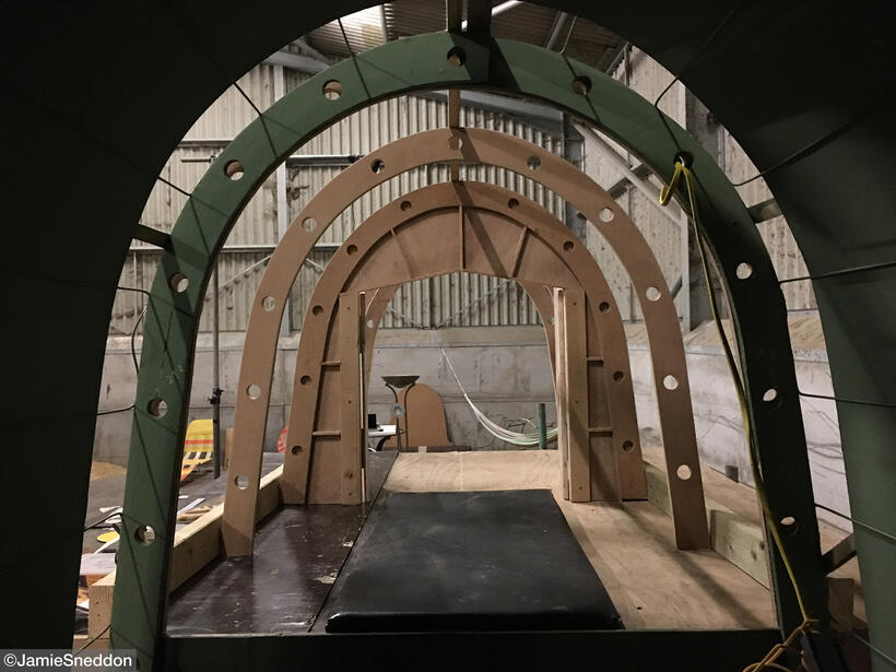 Goodtime Charlie - Lancaster Build - Tail Spar Tunnel - Into Rear Turret
