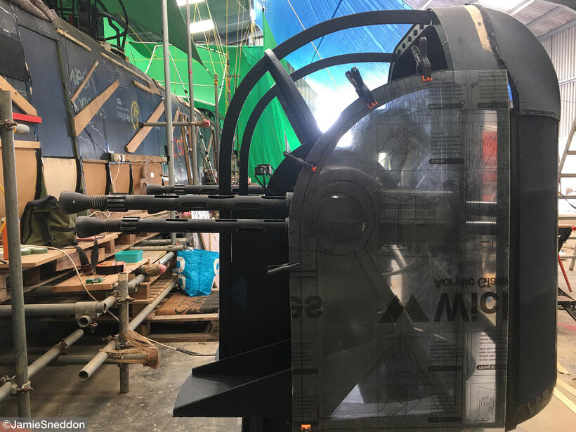 Goodtime Charlie - Lancaster Build - Rear Turret Perspex going in