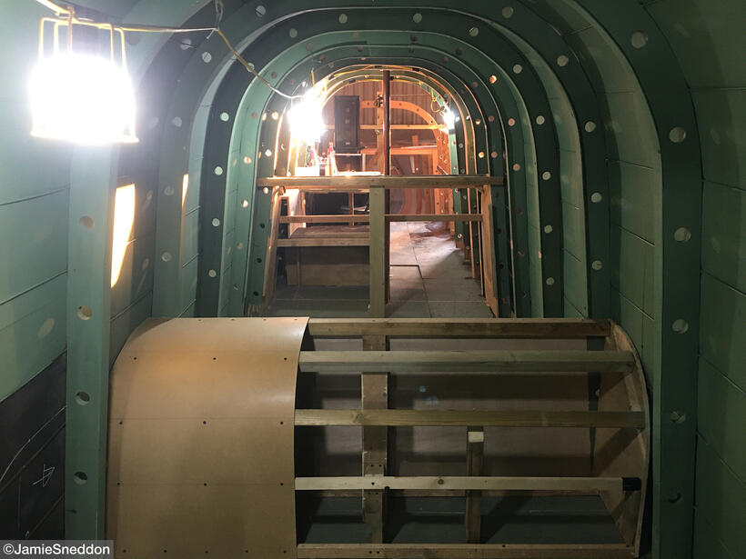 Goodtime Charlie - Lancaster Build - Rear Spar &amp; Main Spar under construction looking forward.