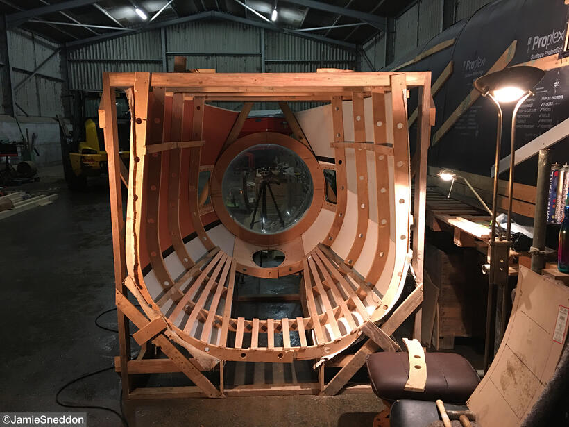 Goodtime Charlie - Lancaster Build - The moveable Bombardier Section