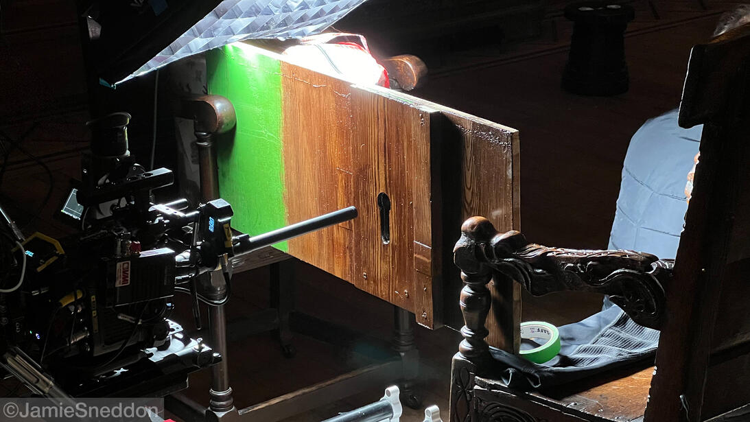 Pinocchio Unstrung - wheeling out my oversized keyhole from Peter Pan..