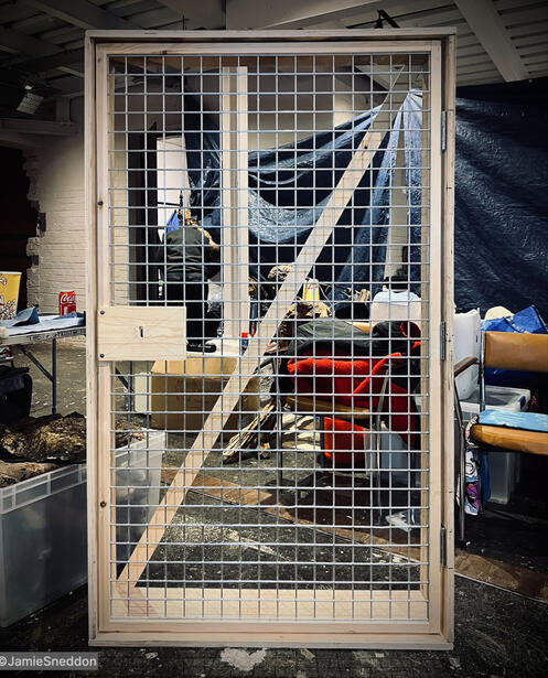 Pinocchio Unstrung - my cell door under construction