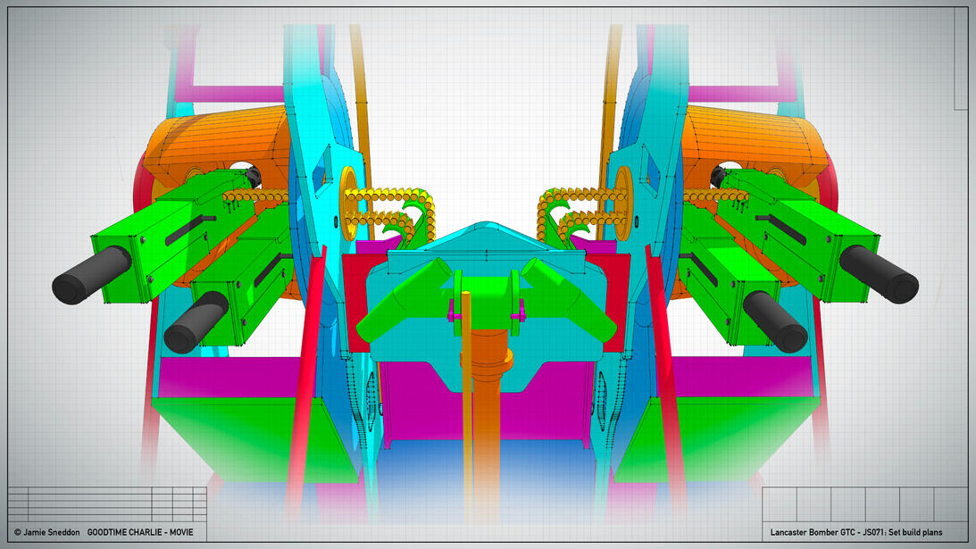 Goodtime Charlie - Lancaster Set Plans - Rear Turret - Sketchup