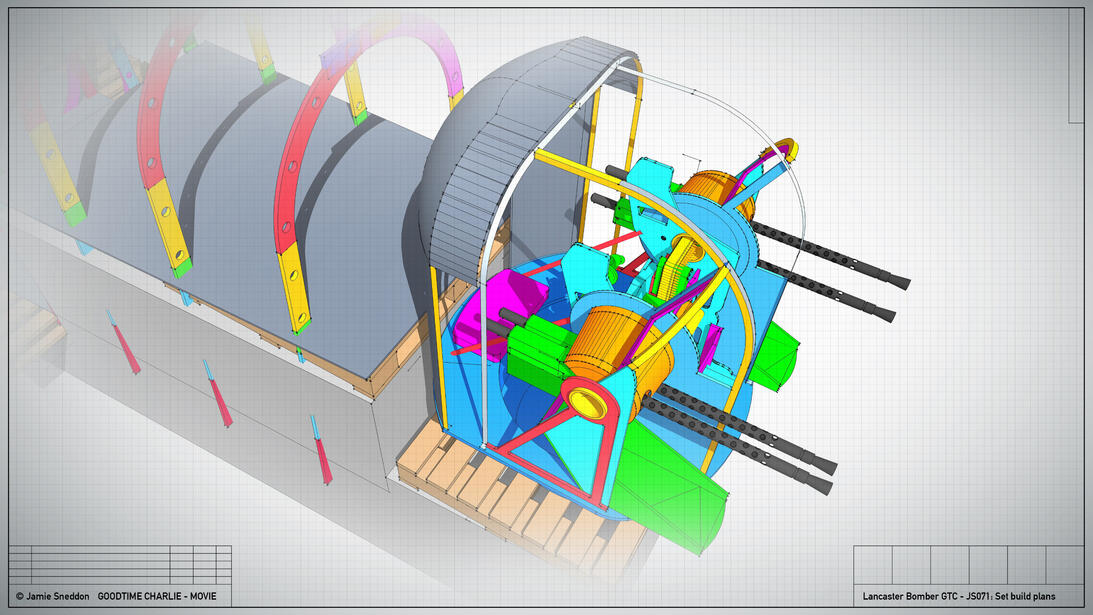 Goodtime Charlie - Lancaster Set Plans - Rear Turret - Sketchup