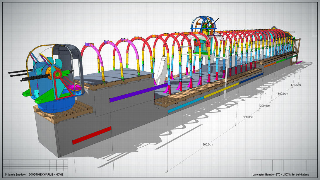 Goodtime Charlie - Lancaster Set Plans - Perspective 2 - Sketchup