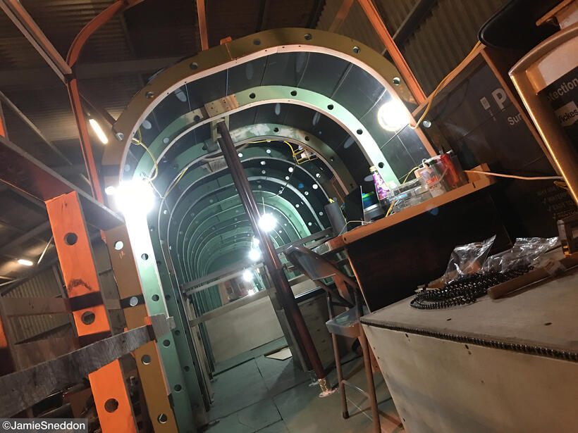 Goodtime Charlie - Lancaster Build - Cockpit &amp; Navigator looking aft