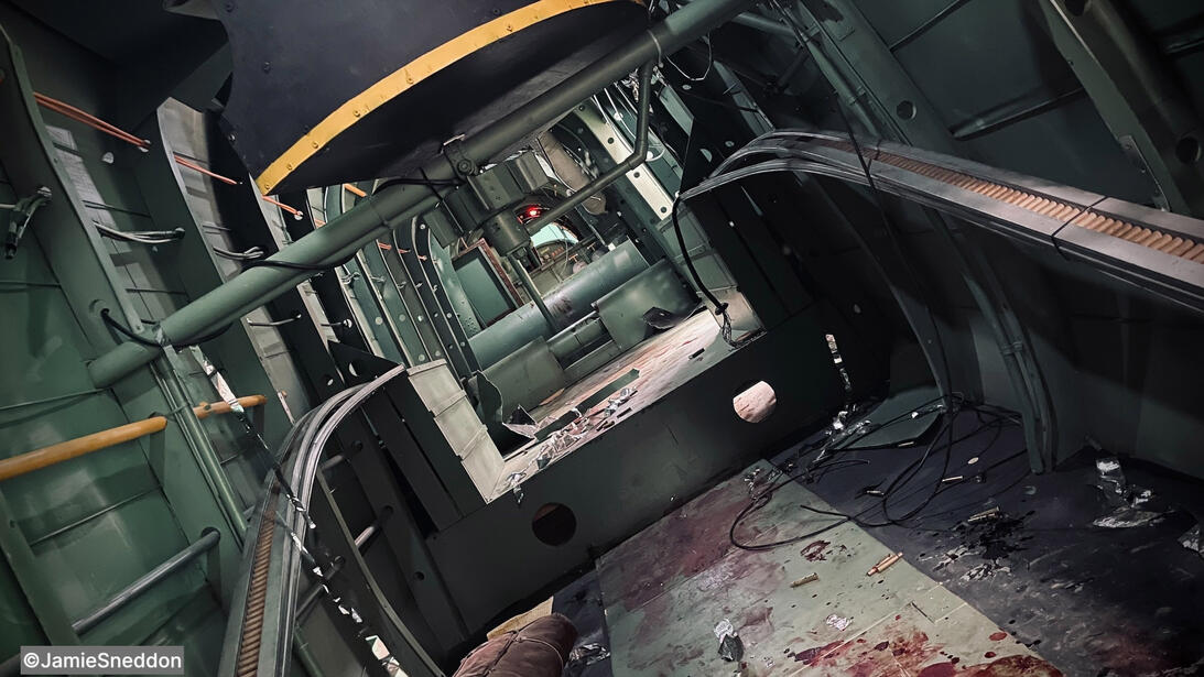 Goodtime Charlie - Lancaster Bomber GTC JS071 - Midship looking forward during filming